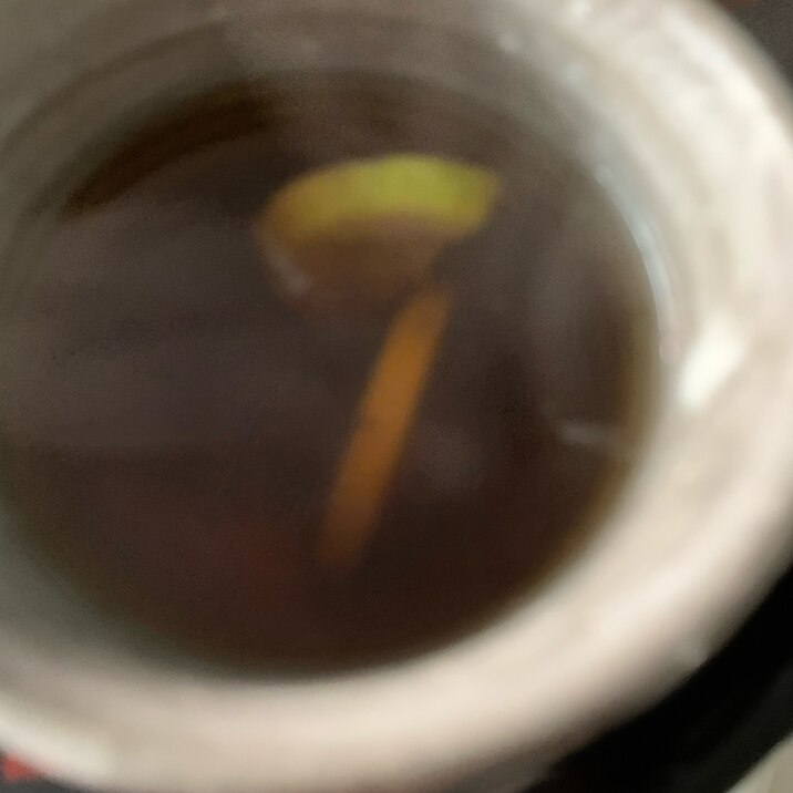 ほうじ茶で蜂蜜レモンティー